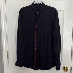 🍀2/$20 Men's Bugatchi Black Shirt